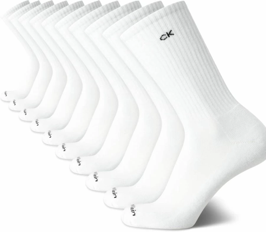 Calvin Klein Men's 10-Pack Cushioned Crew Socks for Athletic Workout & Sports (Size 7-12)