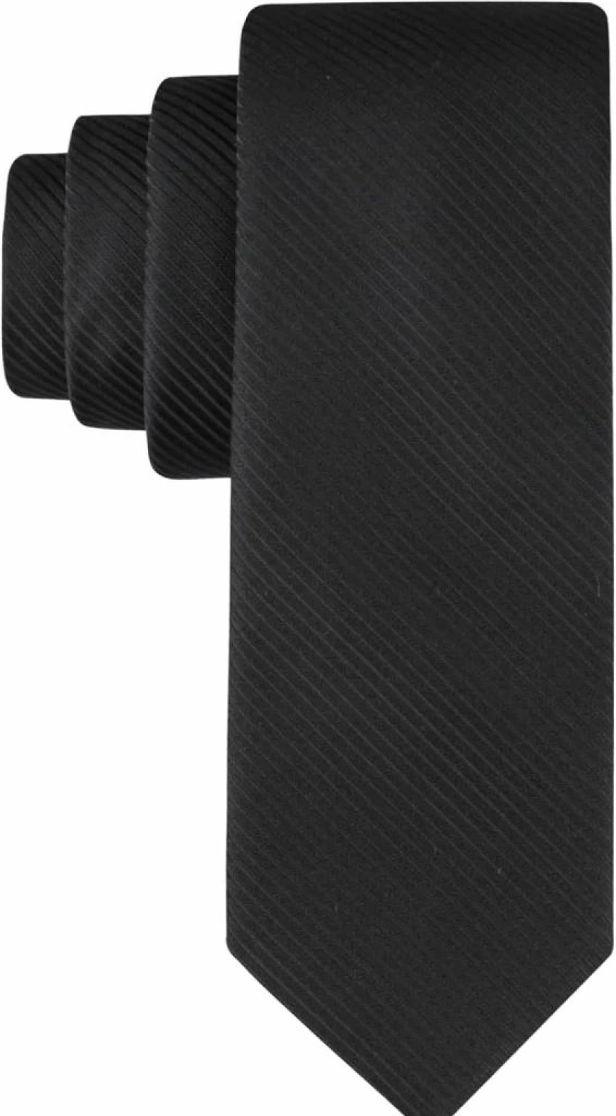 Calvin Klein Black Solid and Patterned Men's Neckties in Standard & Extra Long Sizes