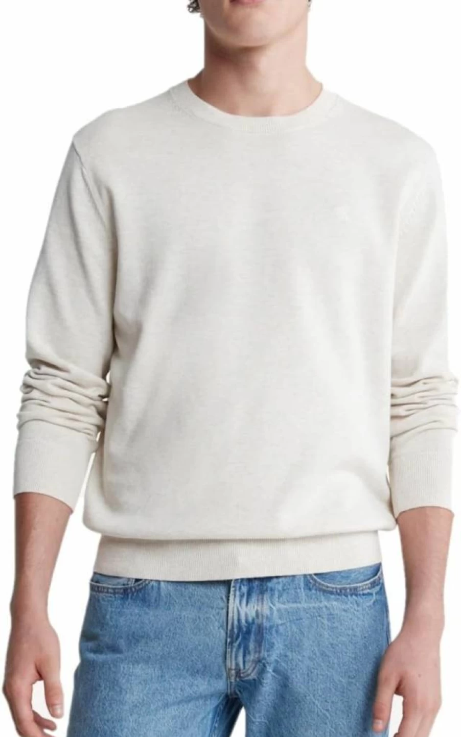Calvin Klein Men's Classic Cotton Crewneck Sweater - Soft Casual Pullover for Men