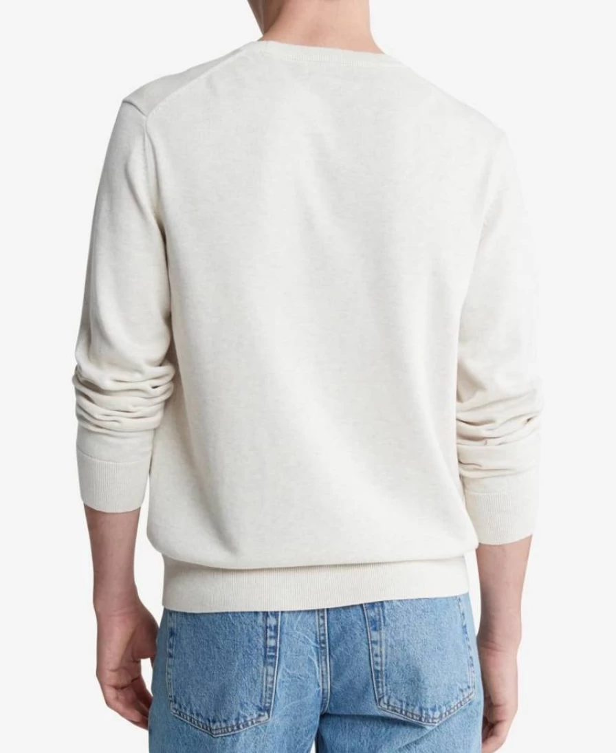 Calvin Klein Men's Classic Cotton Crewneck Sweater - Soft Casual Pullover for Men