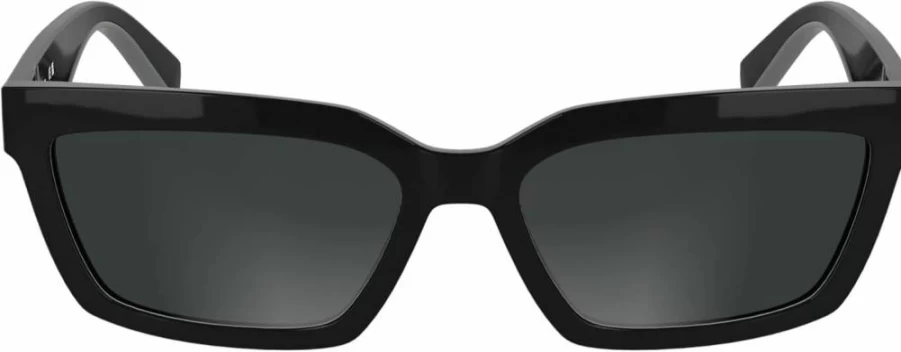 Calvin Klein Jeans Women's Black Rectangular Sunglasses CKJ25604S - One Size Fashion Eyewear