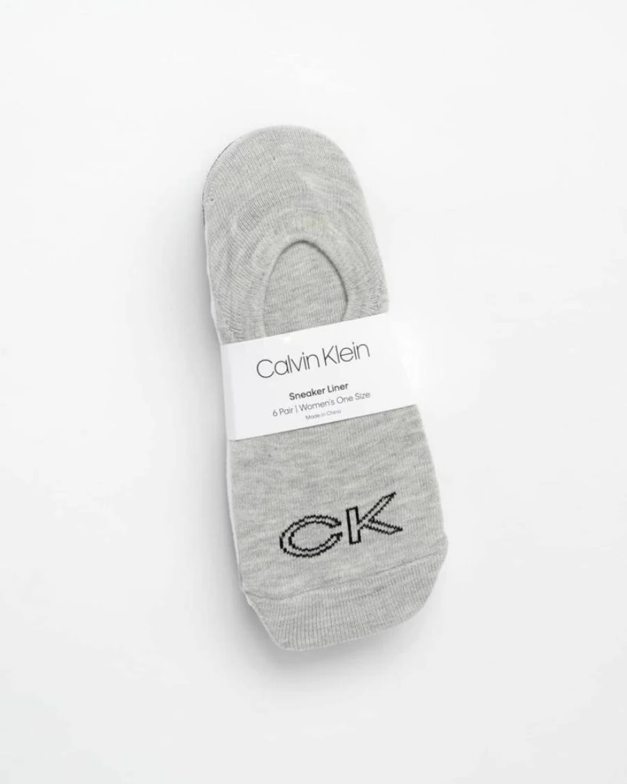 Calvin Klein Women's 6-Pack Comfort Cuff Sneaker Liner Socks for Everyday Wear