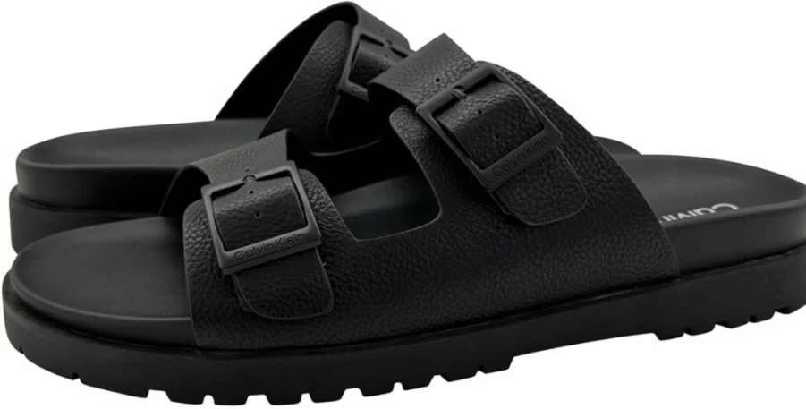 Calvin Klein Men's Roose Comfortable Casual Sandals for Summer Outdoor Slip-On Lightweight Beach Shoes