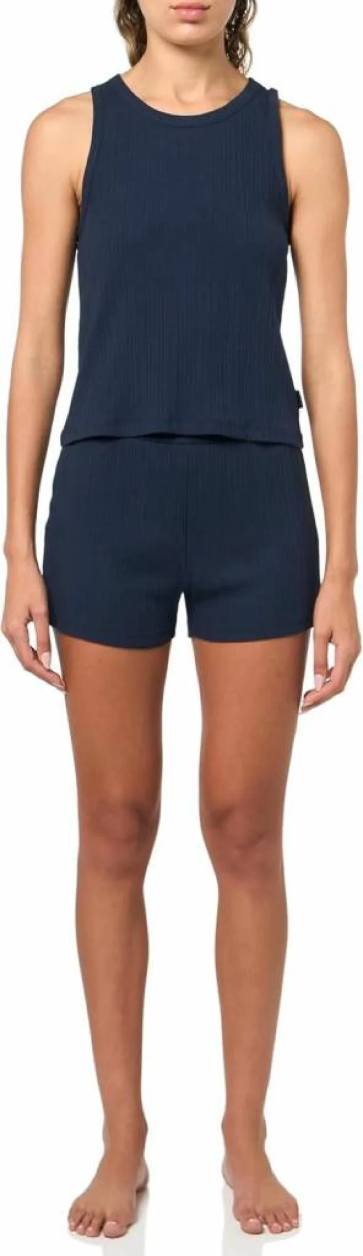 Calvin Klein Women's Ribbed Tank Top and Shorts Set - Comfortable Lounge & Sleepwear