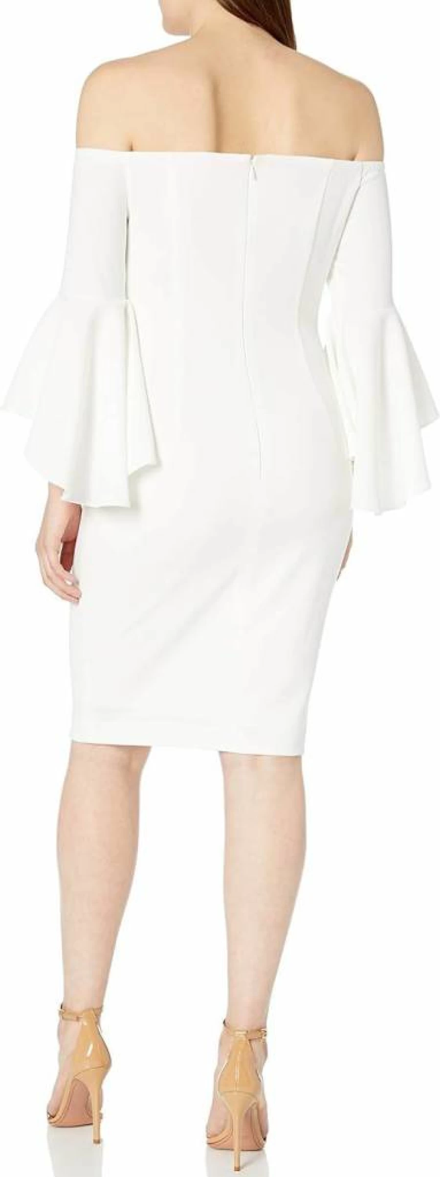 Calvin Klein Women's Elegant One Shoulder Solid Bodycon Dress for Evening & Special Occasions