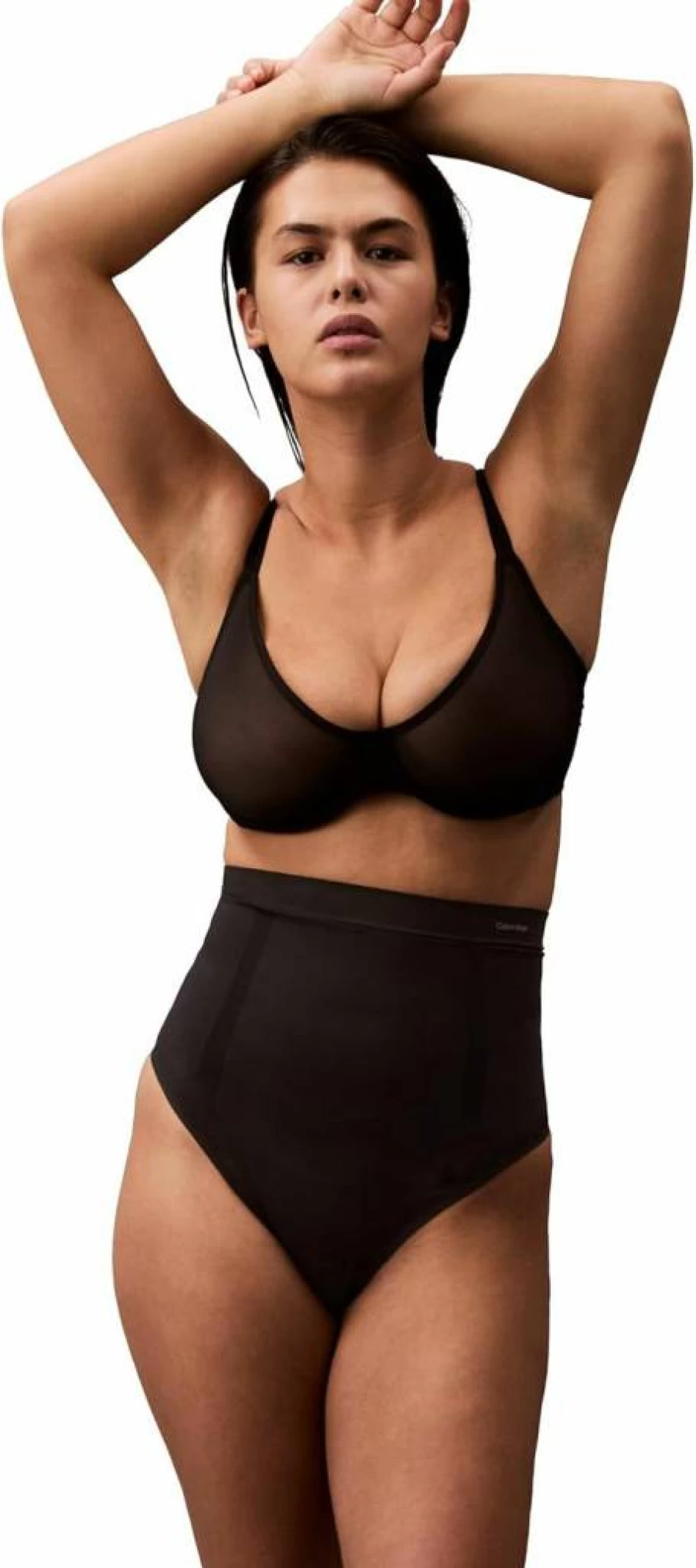 Calvin Klein High-Waist Sculpting Thong Shapewear for Women - Tummy Control & Comfort