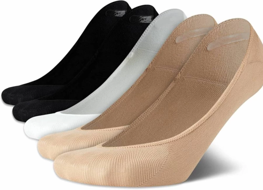 Calvin Klein Women's No Show Socks 5-Pack Lightweight Liner Ankle Socks