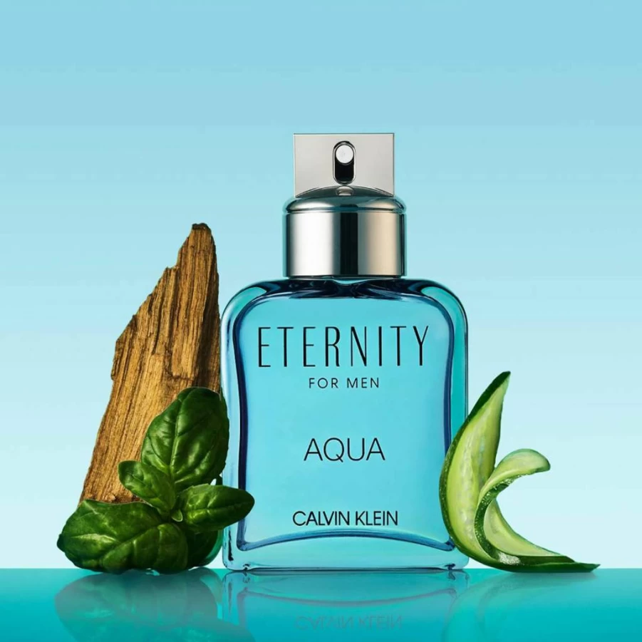 Calvin Klein Eternity Aqua for Men - Woody Fresh Cologne with Cucumber, Sage & Sandalwood Notes - Long Lasting Eau De Toilette