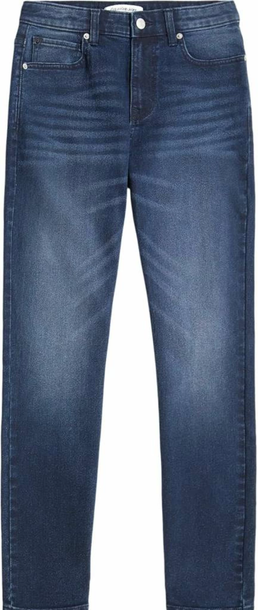 Calvin Klein Boys' Slim Fit Stretch Denim Jeans with Zipper Fly & Button Closure, 5-Pocket Straight Leg Design