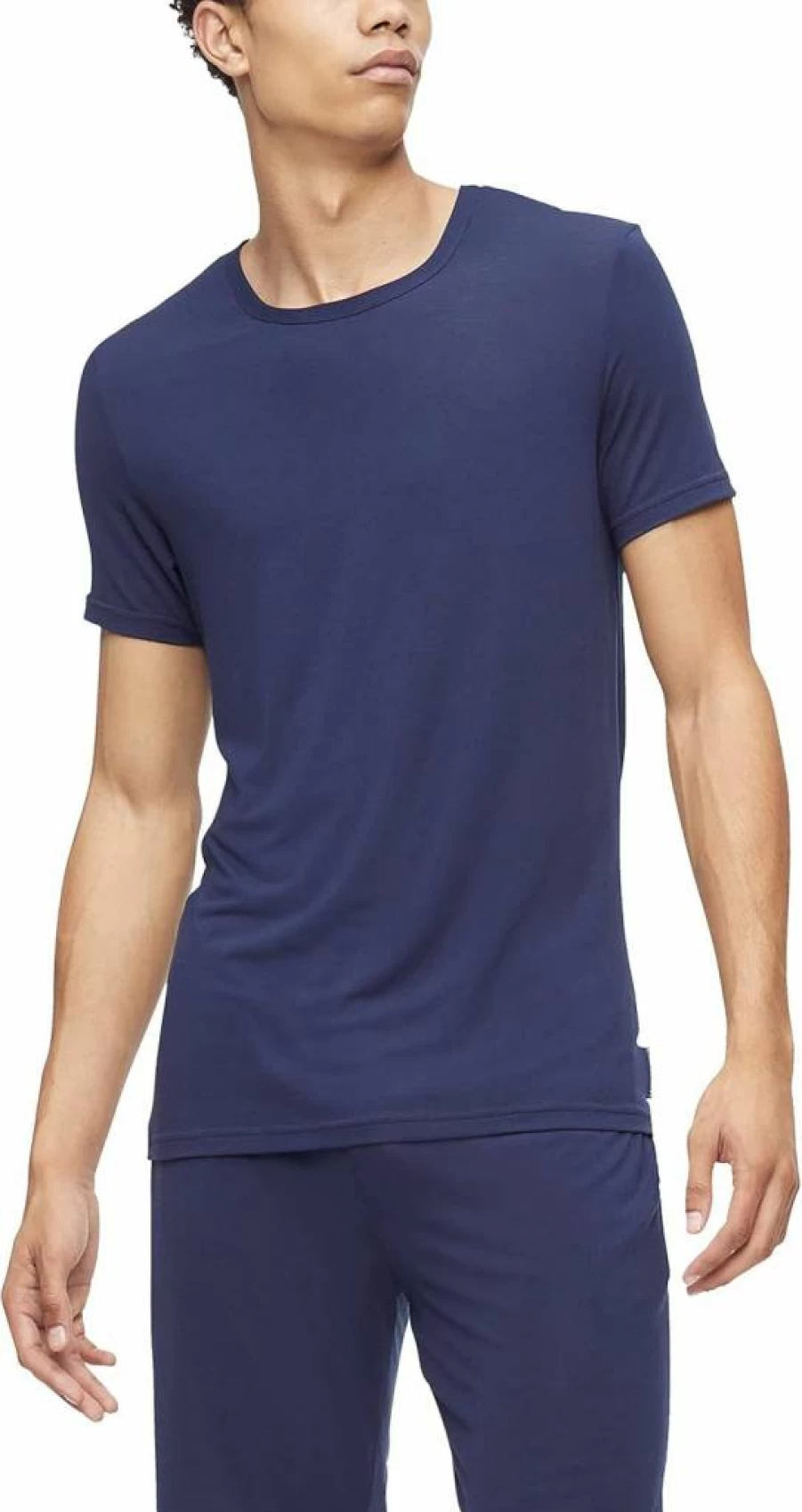 Calvin Klein Men's Soft Modal Crewneck T-Shirt - Comfortable Modern Fit Lounge Tee