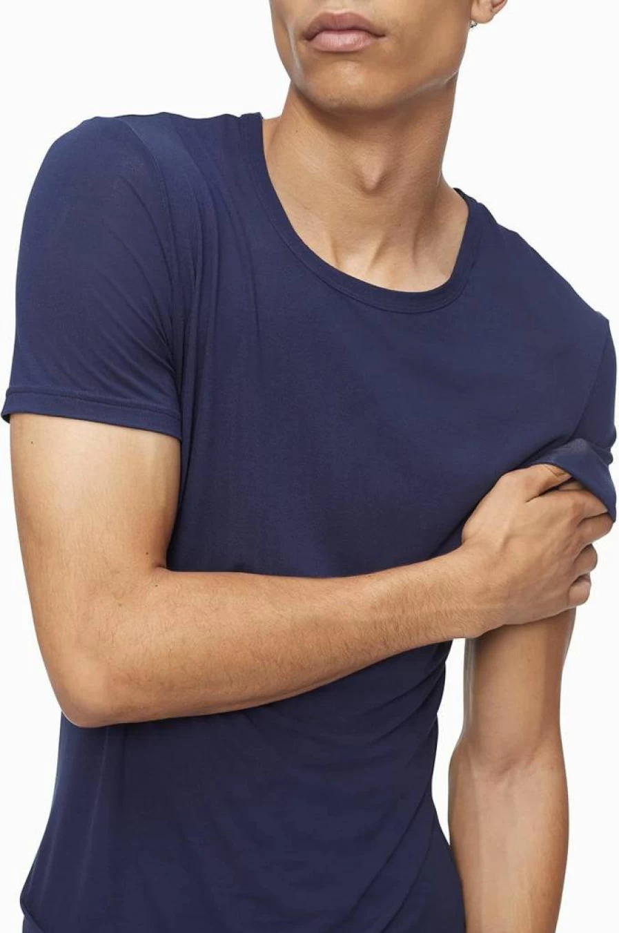 Calvin Klein Men's Soft Modal Crewneck T-Shirt - Comfortable Modern Fit Lounge Tee