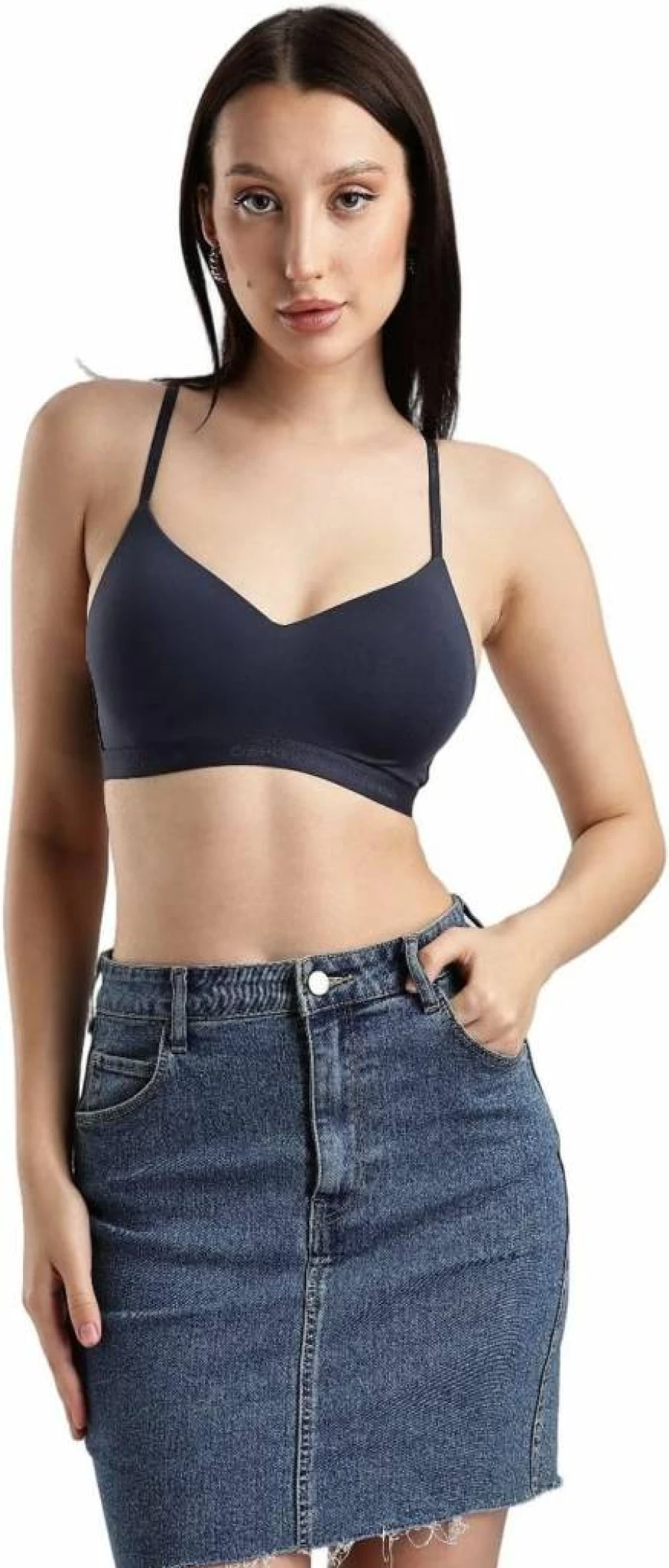 Calvin Klein Women's Lightly Lined Bralette - Comfortable Form-Fitting Wire-Free Bra