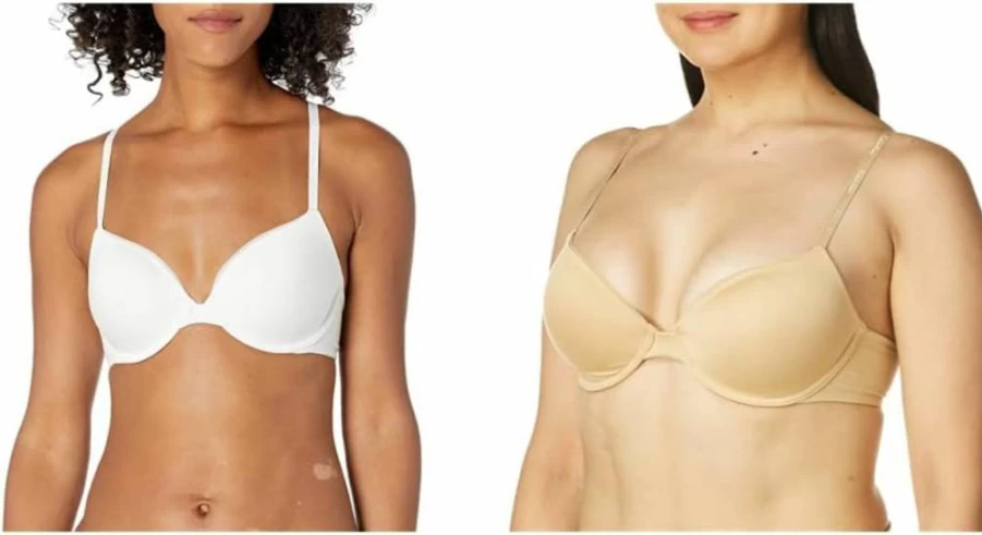 Calvin Klein Women's Lightly Lined Demi Bra with Convertible Straps for Comfort and Support