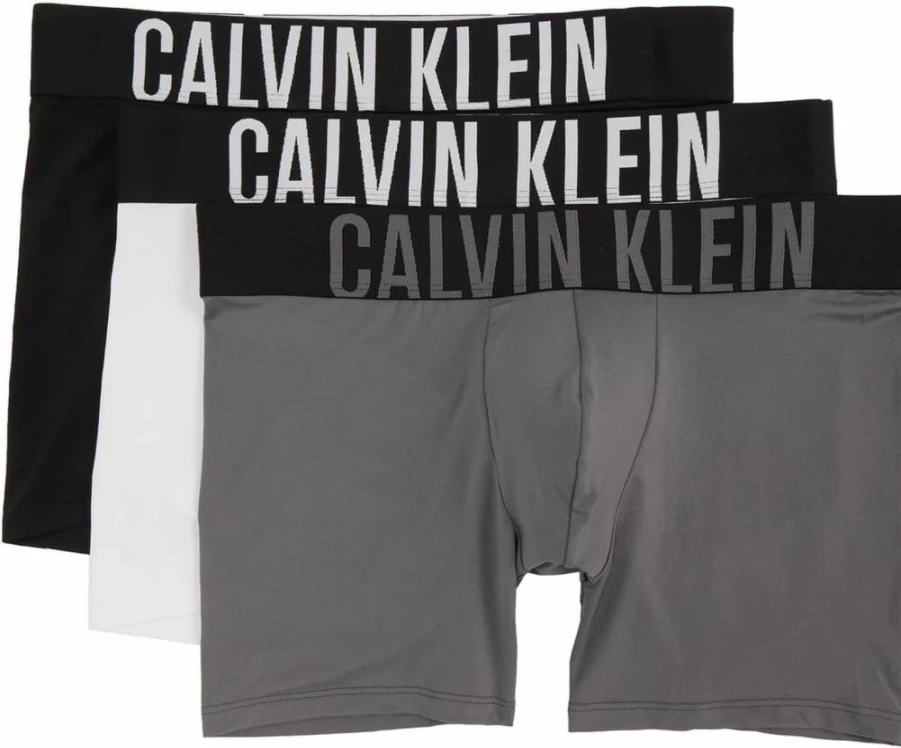 Calvin Klein Men's Intense Power 3-Pack Boxer Briefs - Soft Cotton Underwear for Comfort & Support