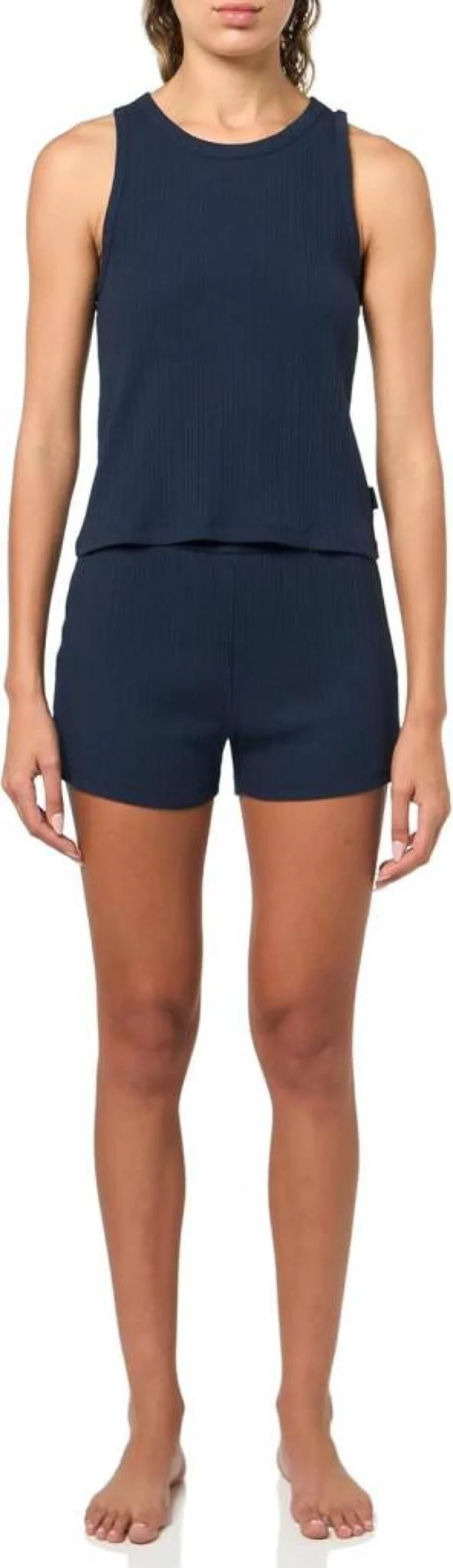 Calvin Klein Women's Ribbed Tank Top and Shorts Set - Comfortable Lounge Wear