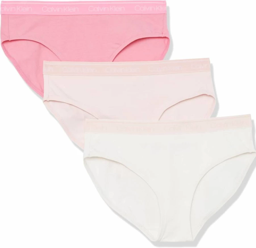 Calvin Klein Girls' Cotton Bikini Set - Multipack | Modern Swimwear for Kids