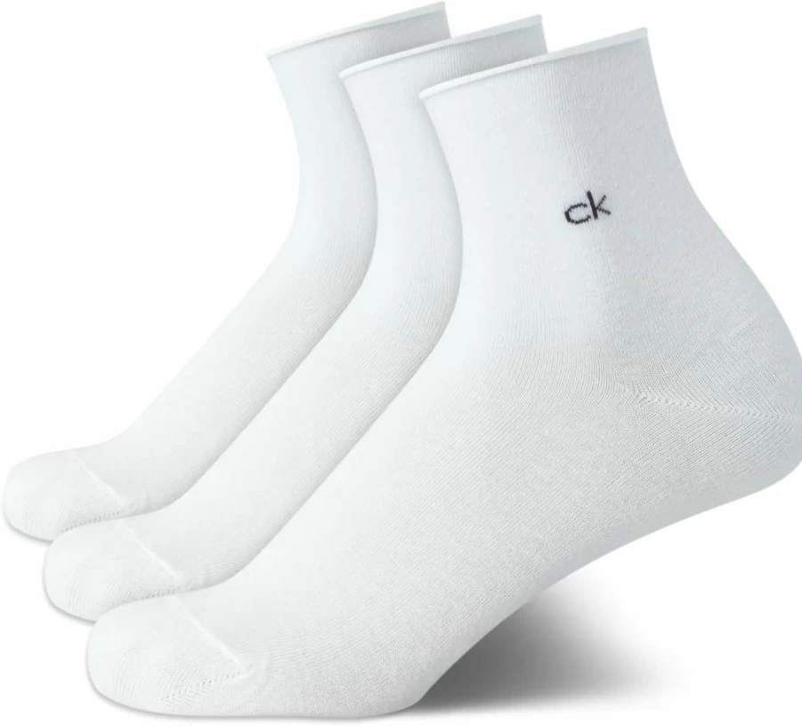 Calvin Klein Women's Cotton Blend Crew Socks 3-Pack - Soft Mini/Mid Cuff Dress Socks for Shoe Size 4-10