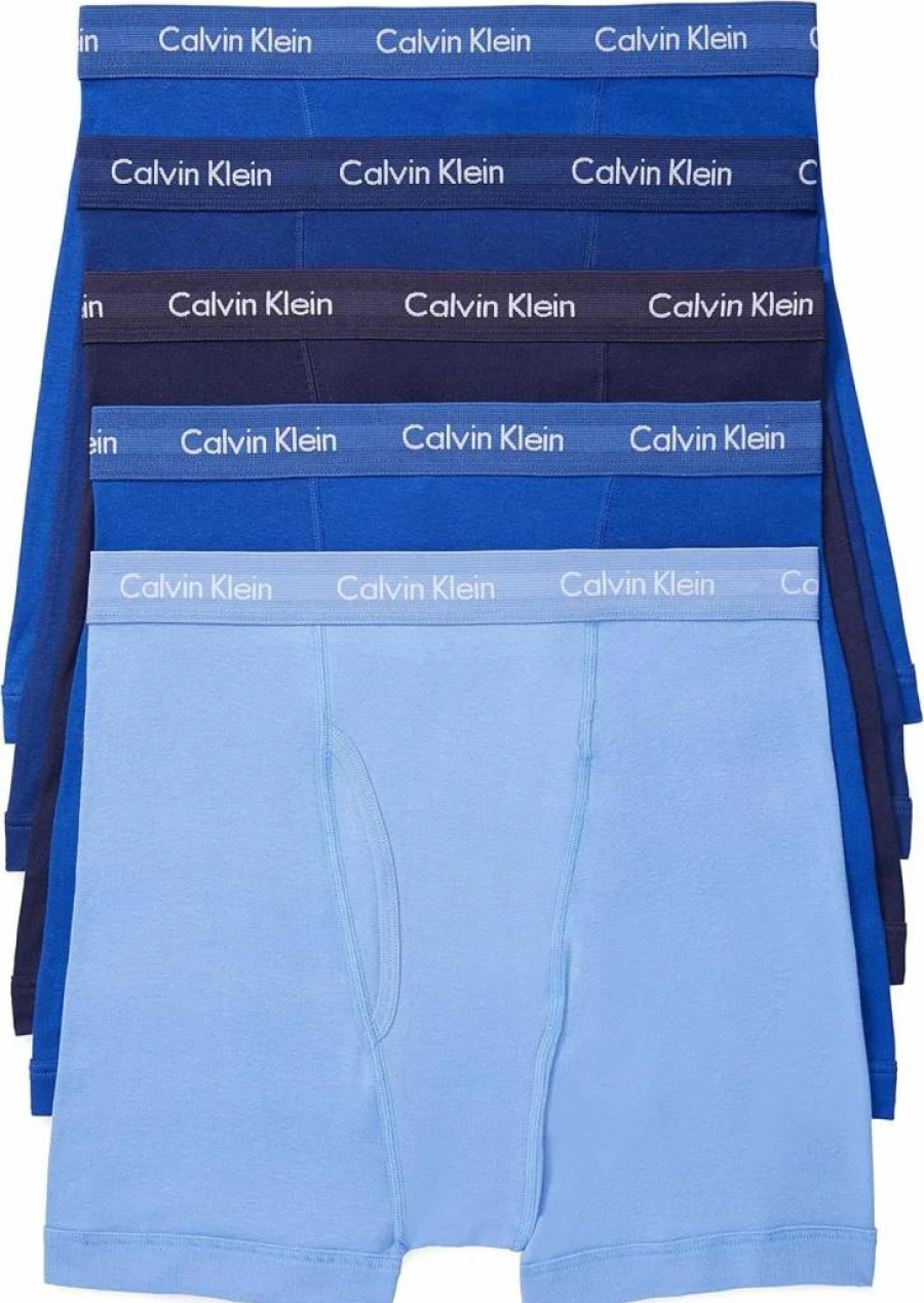 Calvin Klein Men's Cotton 5-Pack Classic Boxer Briefs - Soft Comfort Underwear