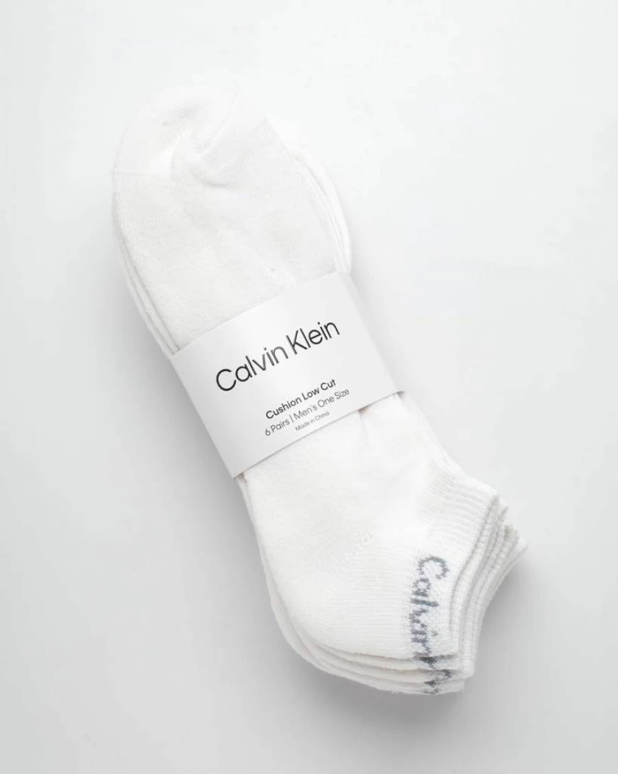 Calvin Klein Men's No-Show Athletic Socks 6-Pack – Low Cut Breathable Comfort Sneaker Socks