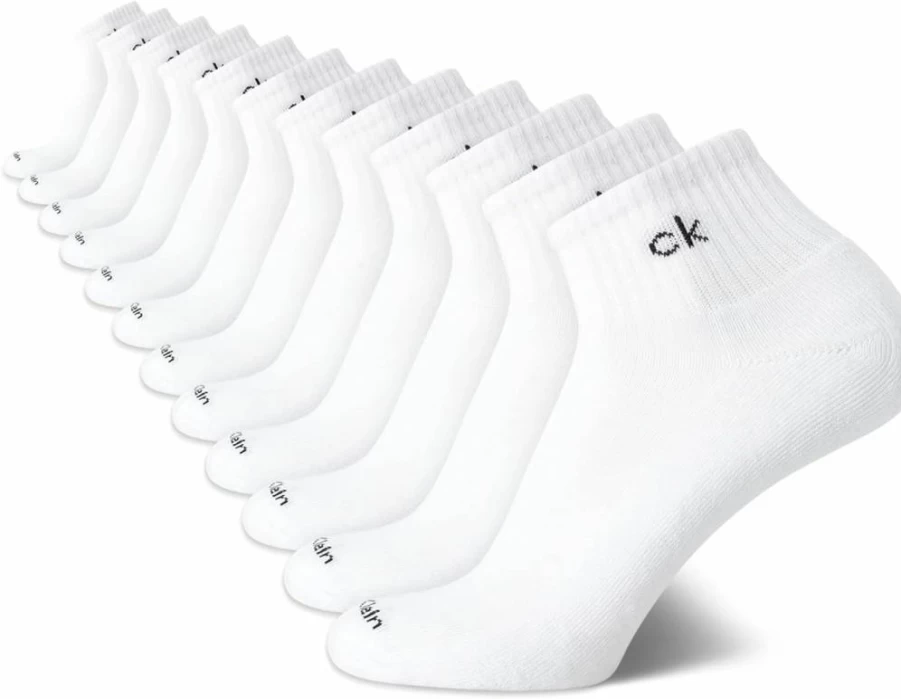 Calvin Klein Men's 12-Pack Performance Cushioned Ankle Socks for Athletic & Everyday Wear (Sizes 7-12)