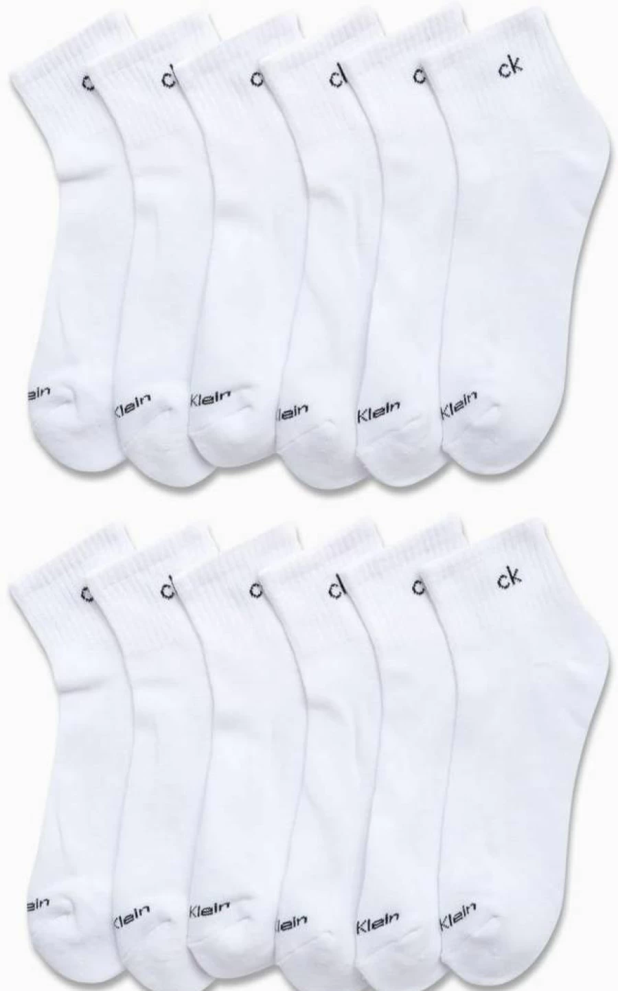 Calvin Klein Men's 12-Pack Performance Cushioned Ankle Socks for Athletic & Everyday Wear (Sizes 7-12)
