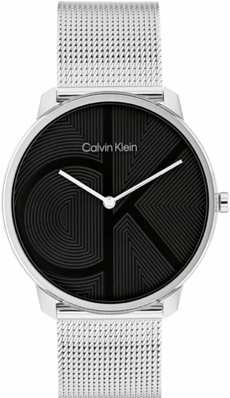 Calvin Klein Women's CK Iconic 35mm Stainless Steel Mesh Quartz Watch - Water Resistant 30m Fashion Timepiece - Elegant Everyday Style Gift for Her