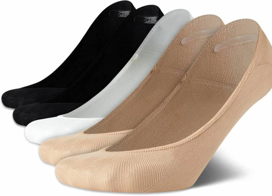 Calvin Klein Women's No Show Socks 5-Pack Lightweight Liner Ankle Socks