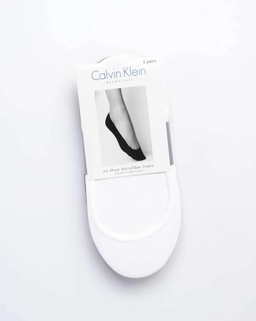 Calvin Klein Women's No Show Socks 5-Pack Lightweight Liner Ankle Socks