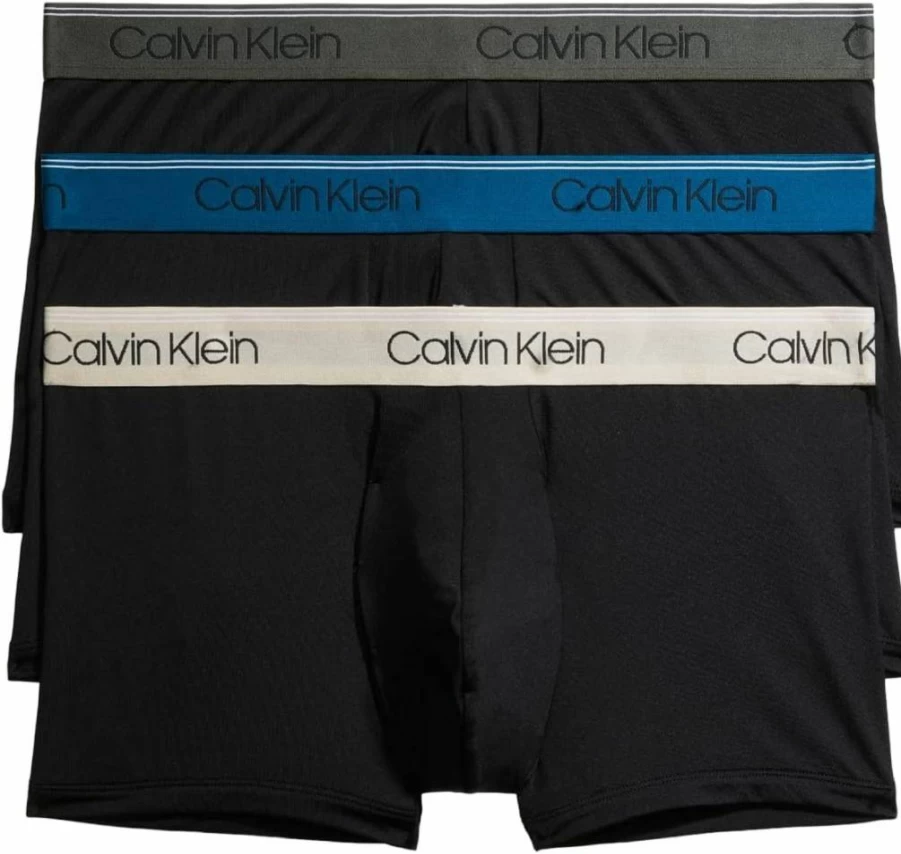 Calvin Klein Men's 3-Pack Micro Stretch Low Rise Trunk Underwear Comfortable Breathable Soft Boxer Briefs