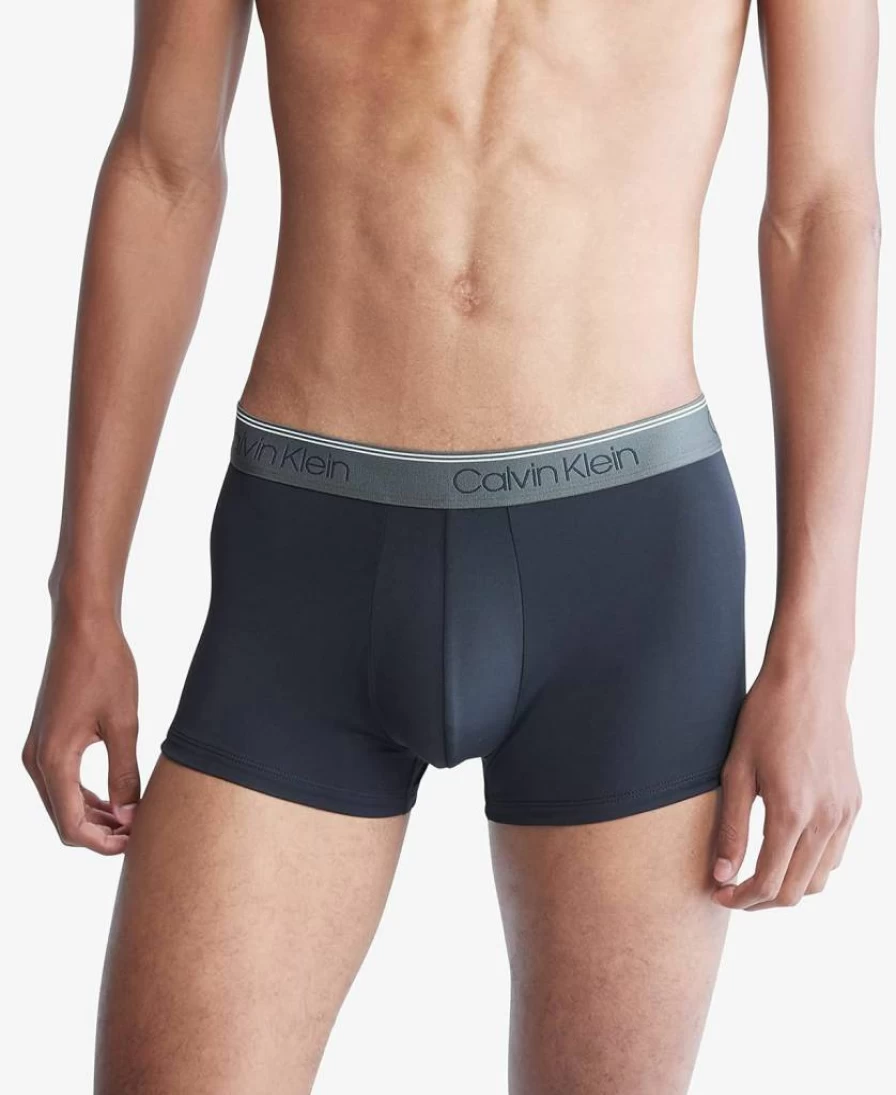 Calvin Klein Men's 3-Pack Micro Stretch Low Rise Trunk Underwear Comfortable Breathable Soft Boxer Briefs