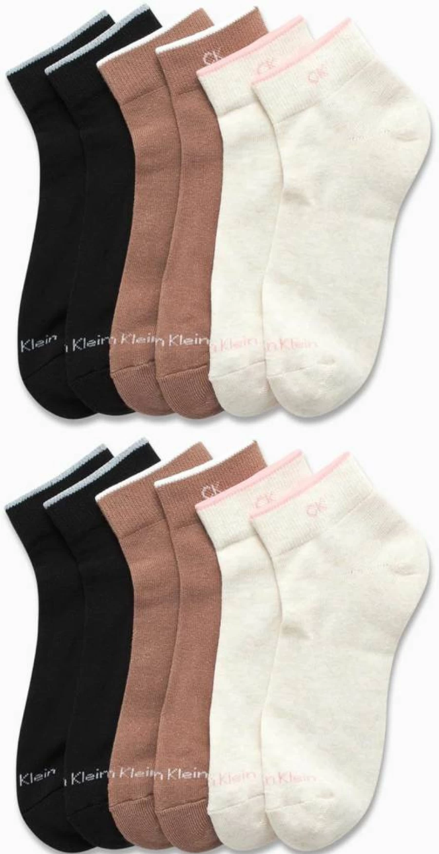 Calvin Klein Women's 12-Pack Cushioned Athletic Ankle Socks for Sports & Active Wear (Size 4-10) - Breathable Comfort Socks