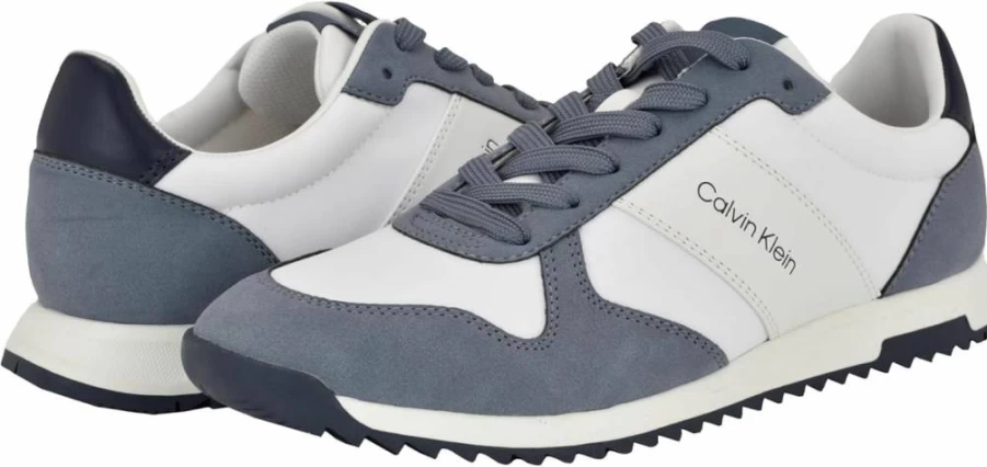 Calvin Klein Men's Granit Sneakers - Casual Comfortable Leather Low-Top Lace-Up Shoes for Men