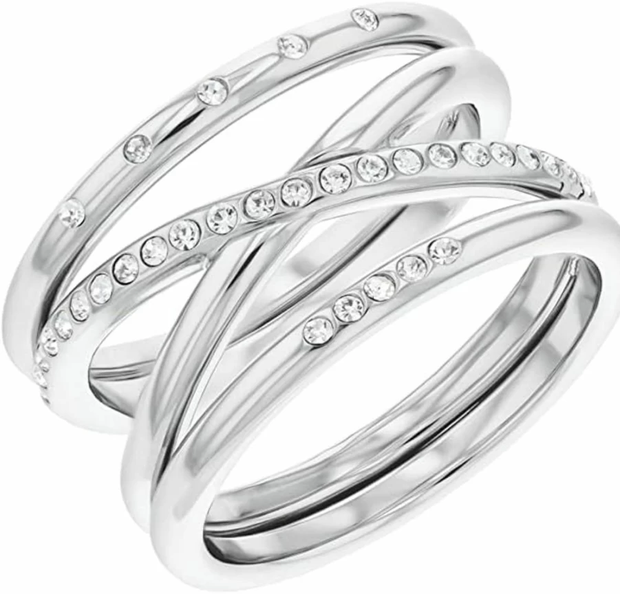 Amazon Women's Crystal Ring - Elegant Minimalist Design for Everyday Wear