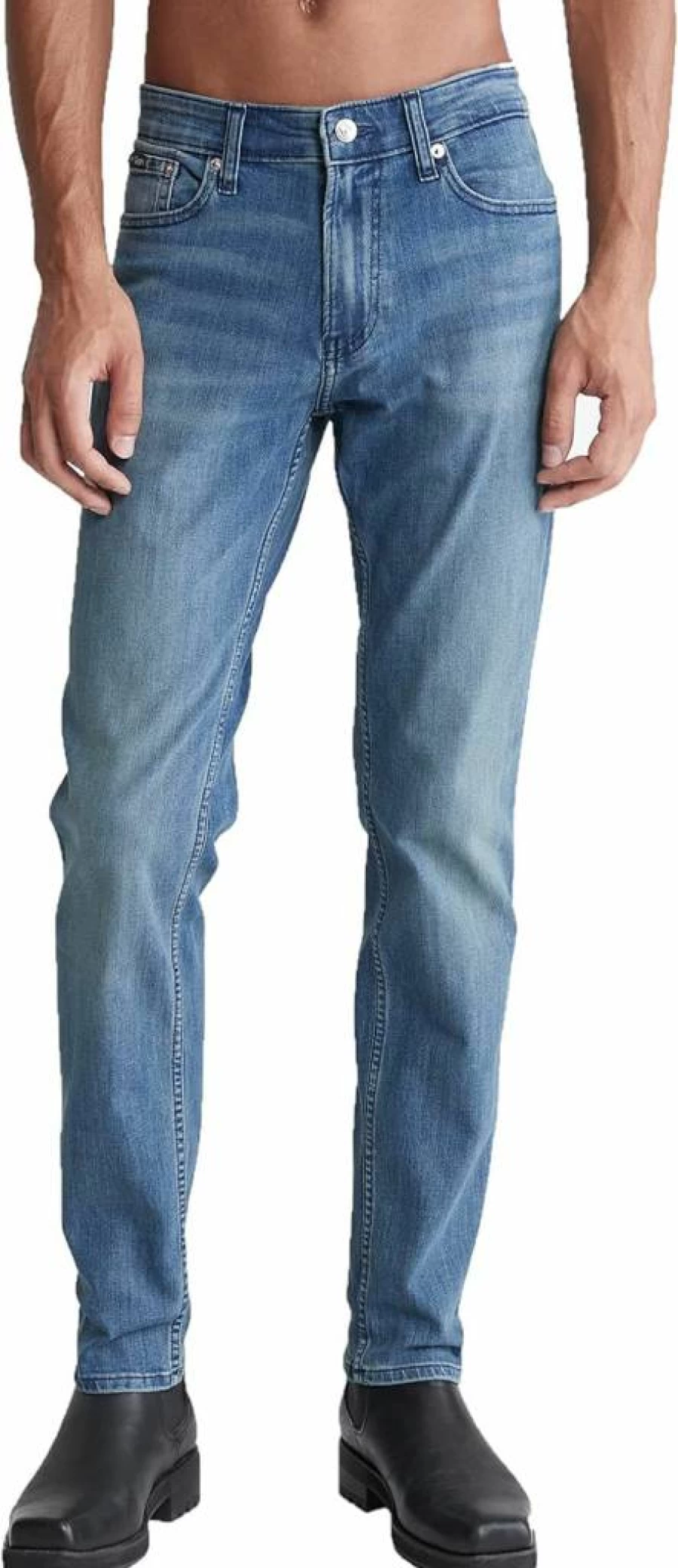 Calvin Klein Men's Slim Fit Stretch Denim Jeans for Comfort and Style