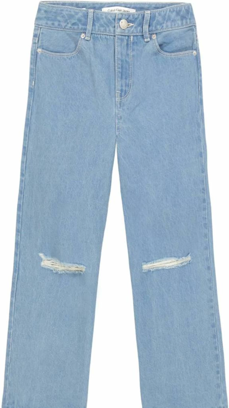 Calvin Klein Girls' Wide Leg Soft Stretch Denim Jeans for Comfort and Style