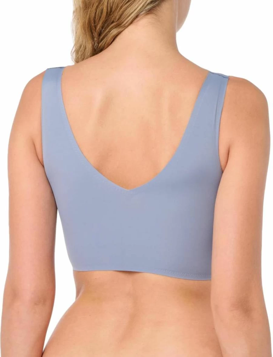Calvin Klein Seamless Lightly Lined V-Neck Bralette for Women - Comfort Invisible Bra