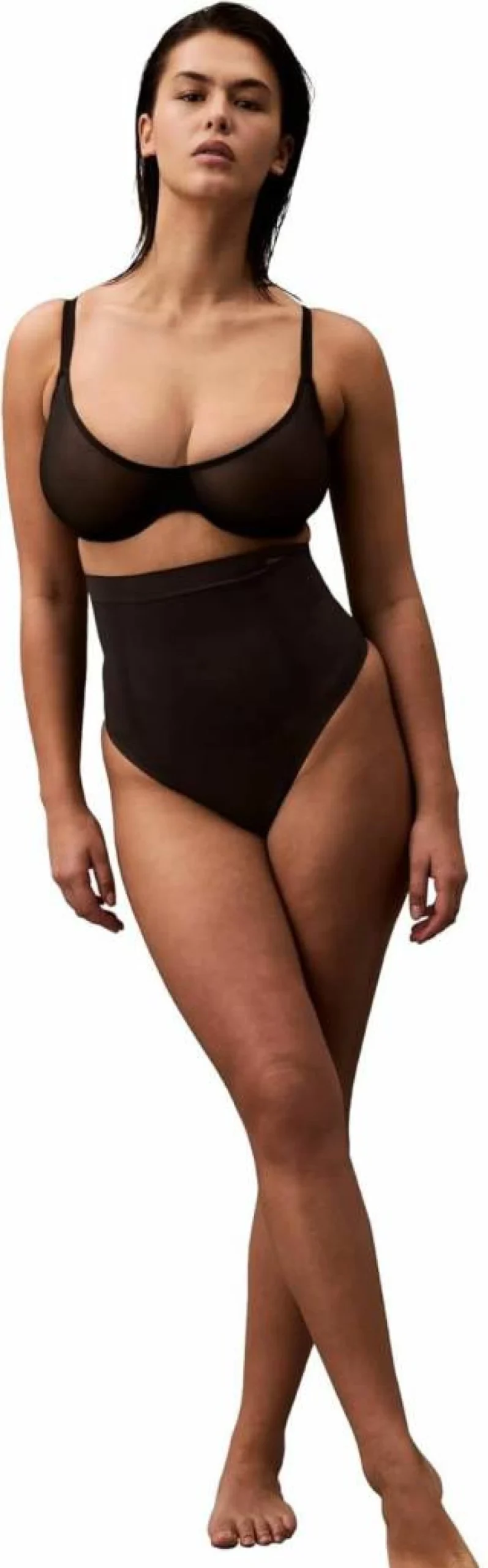 Calvin Klein Women's High-Waist Sculpting Thong Shapewear for a Secure and Smooth Fit