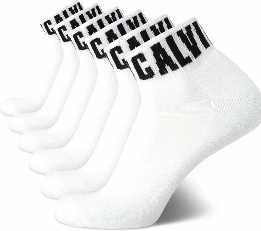Calvin Klein Men's Athletic Socks 6-Pack - Breathable Soft Cushioned Mini Crew Socks for Shoe Size 7-12