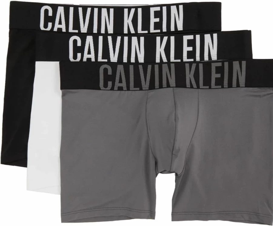 Calvin Klein Men's Intense Power 3-Pack Boxer Briefs - Soft Stretch Underwear for Comfort & Support