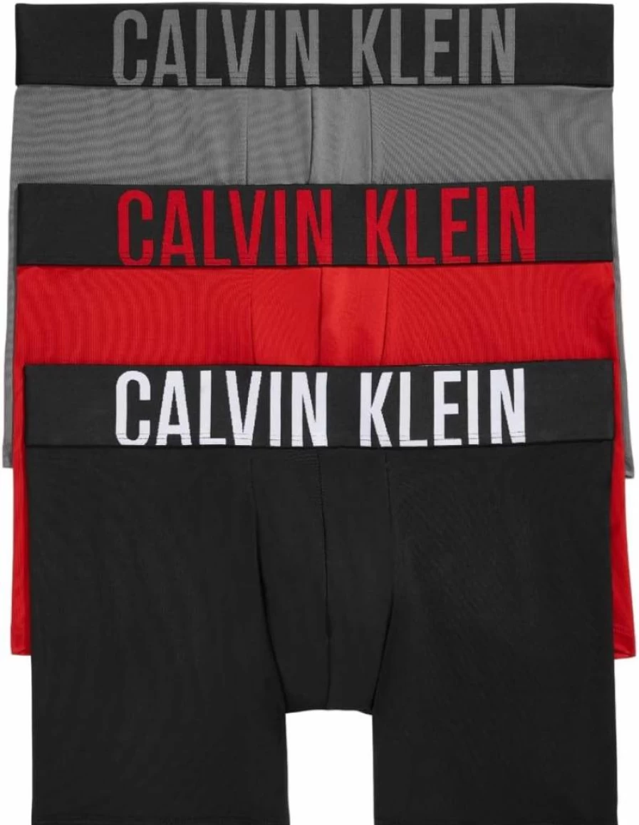 Calvin Klein Men's Intense Power 3-Pack Boxer Briefs - Soft Stretch Underwear for Comfort & Support