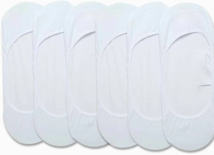 Calvin Klein Men's No-Show Socks 6-Pack - Breathable Cotton Blend Invisible Liner Socks with Anti-Slip Heel Grip for Casual & Dress Shoes (Sizes 7-12)