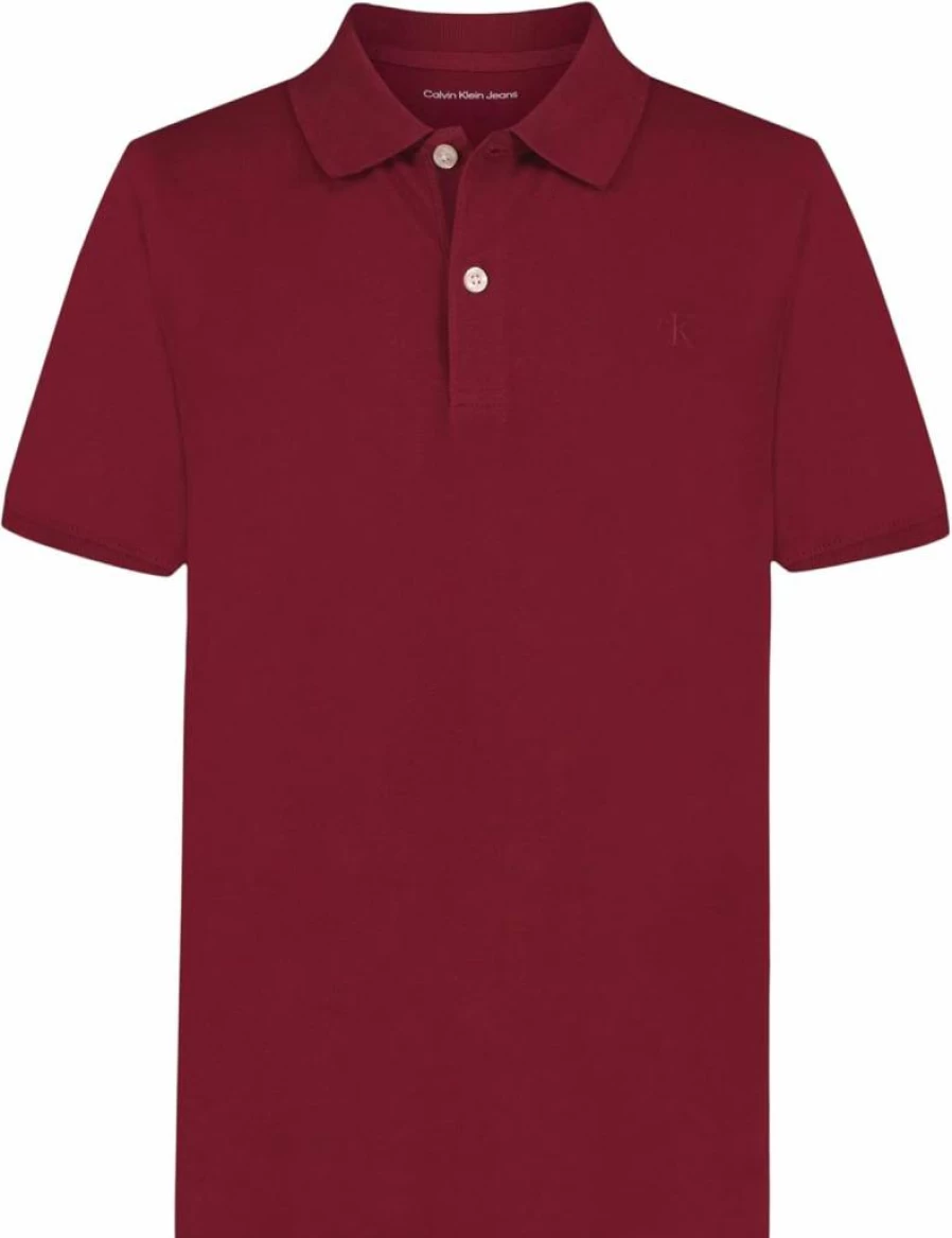 Calvin Klein Boys' Soft Short Sleeve Polo Shirt - Comfortable Micro Pique Fabric with Button Closure