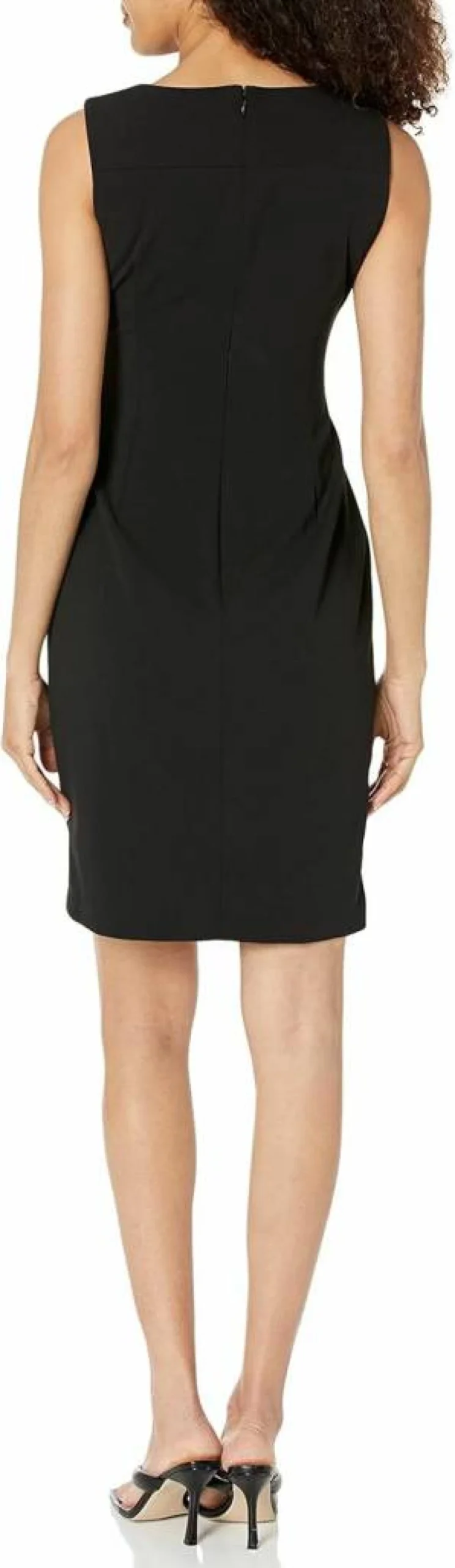 Calvin Klein Women's Knee-Length Sheath Dress with Side Scrunch Detail and Sleeveless Tank Design