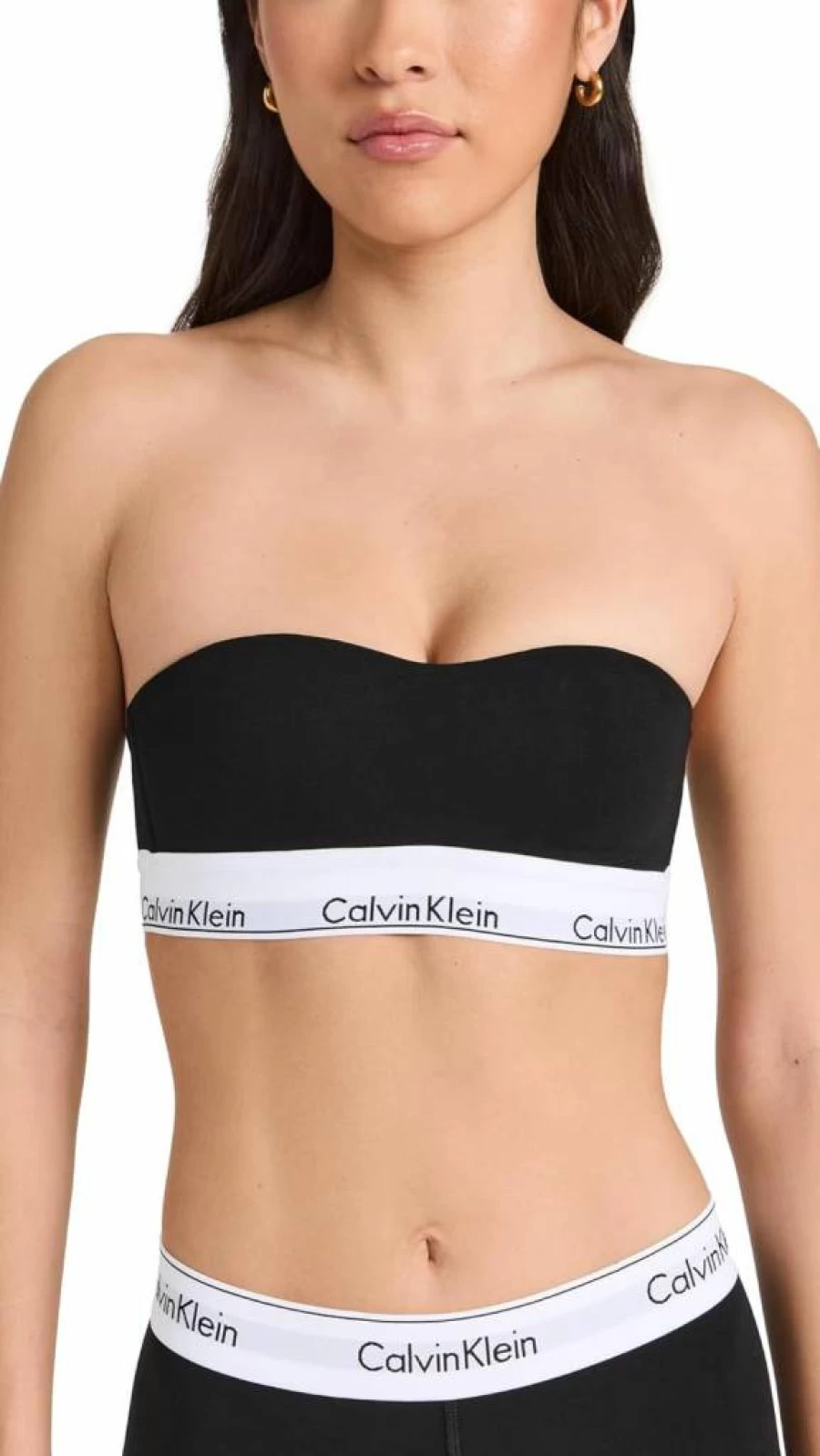 Calvin Klein Women's Modern Cotton Lightly Lined Bandeau Bra - Comfortable Wireless Underwear