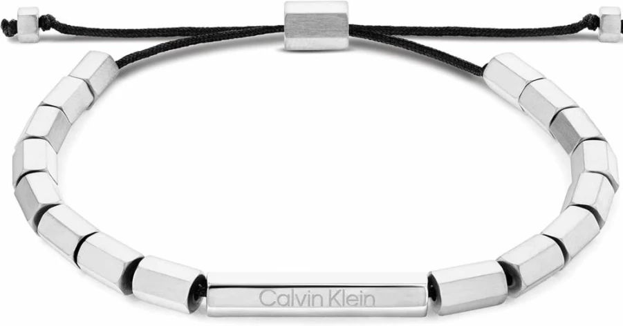 Calvin Klein Men's Stainless Steel Beaded Bracelet for Stylish Wear