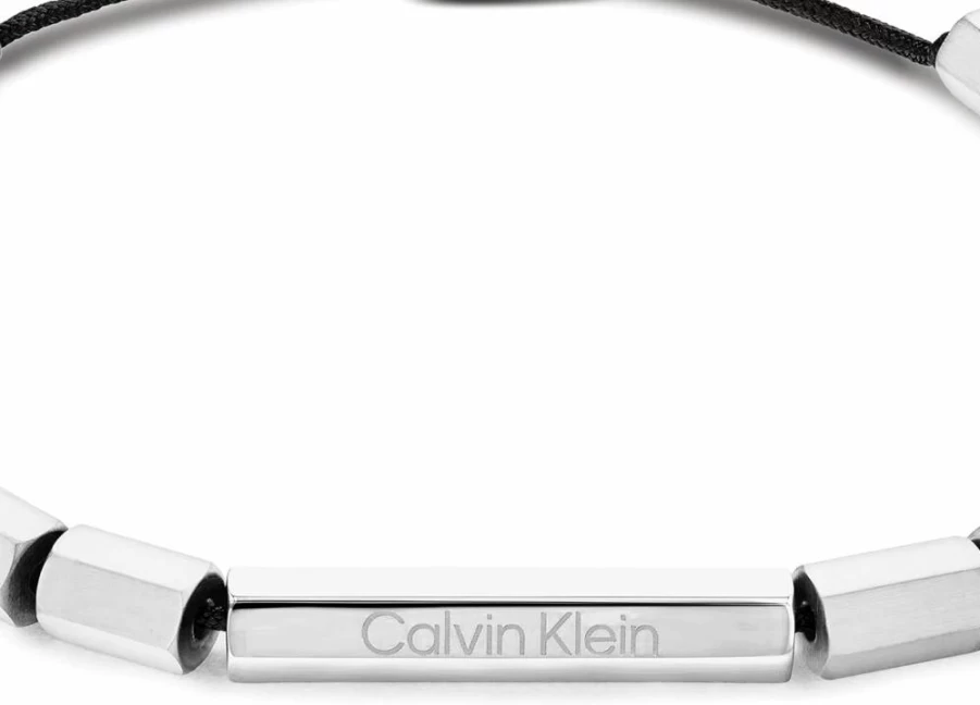 Calvin Klein Men's Stainless Steel Beaded Bracelet for Stylish Wear