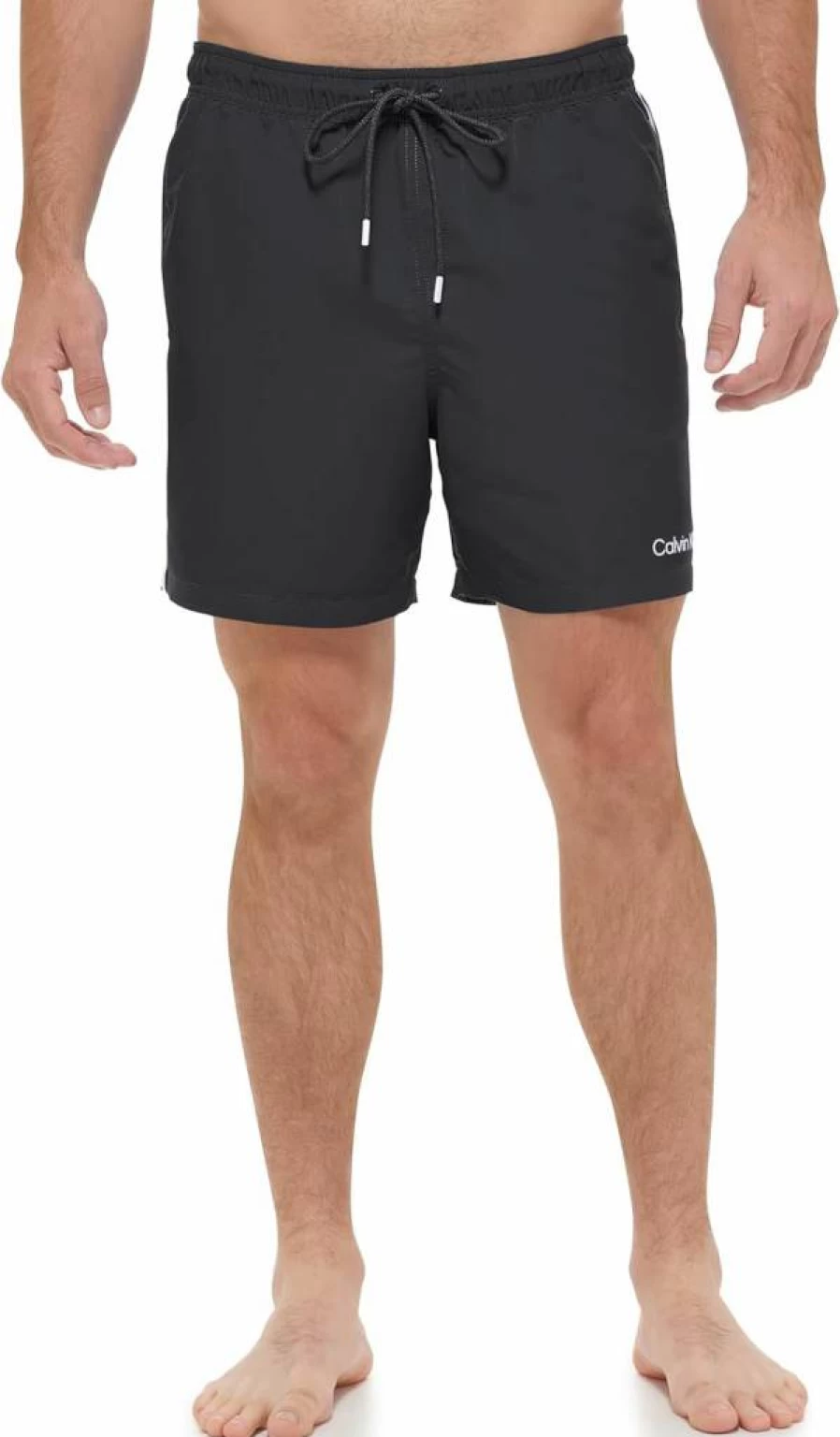 Calvin Klein Men's Quick-Dry Swim Trunks with UV Protection & Drawstring Waist