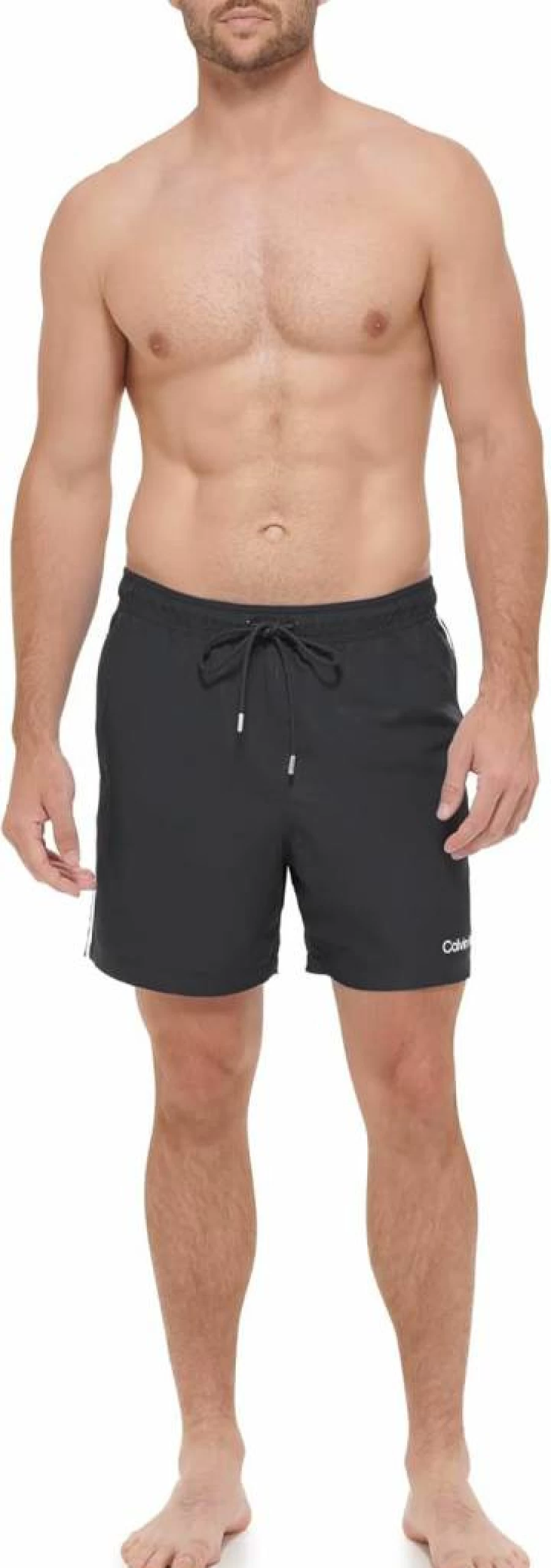 Calvin Klein Men's Quick-Dry Swim Trunks with UV Protection & Drawstring Waist