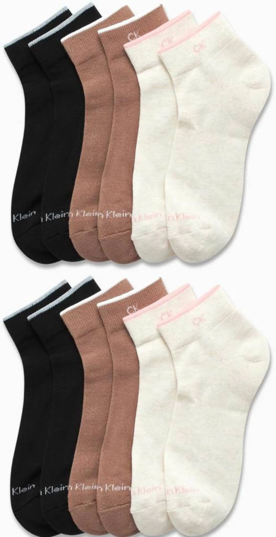Calvin Klein Women's 12-Pack Cushioned Athletic Ankle Socks for Sports & Active Wear (Size 4-10)