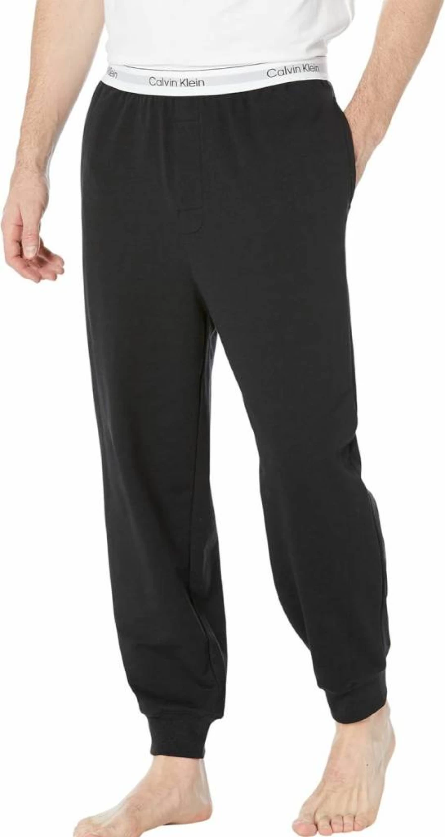 Calvin Klein Men's Stretch Cotton Jogger Pants - Comfortable Casual Icon Track Pants for Men